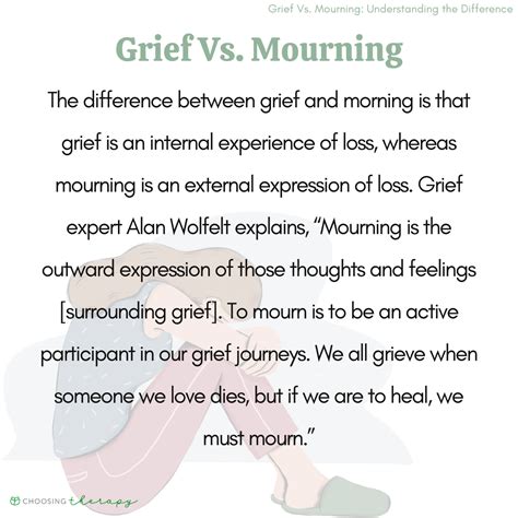 mourning vs grieving.